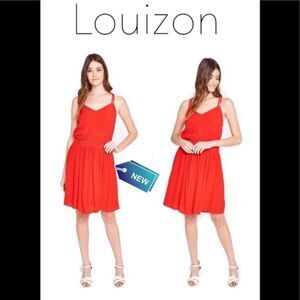 LOUIZON Red Keaton dress size 1 NWT